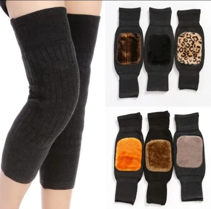 (1pair) Knee Warmer Woolen Knee Cap For Men And Women