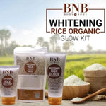 BNB Rice Extract Bright & Glow Kit ( Rice Face Wash + Rice Scrub + Rice Mask )