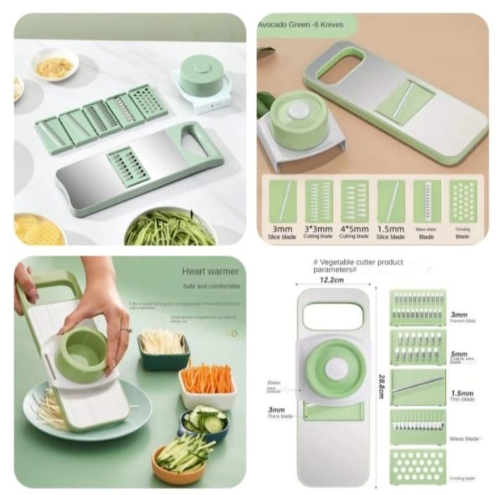 5 in1 Vegetable Cutter Stainless Steel Multifunctional Grater