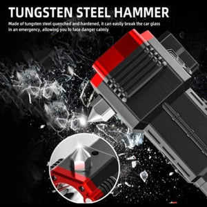 High-power Led Torch Light Rechargeable Flashlight And Multi Functional Tactical Hammer & Power Bank To Charge The Phone
