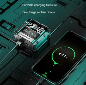 M25 Wireless Headphones Earphones Bluetooth Touch Control Noise Reduction Stereo Waterproof Earbuds Headset + Power Bank